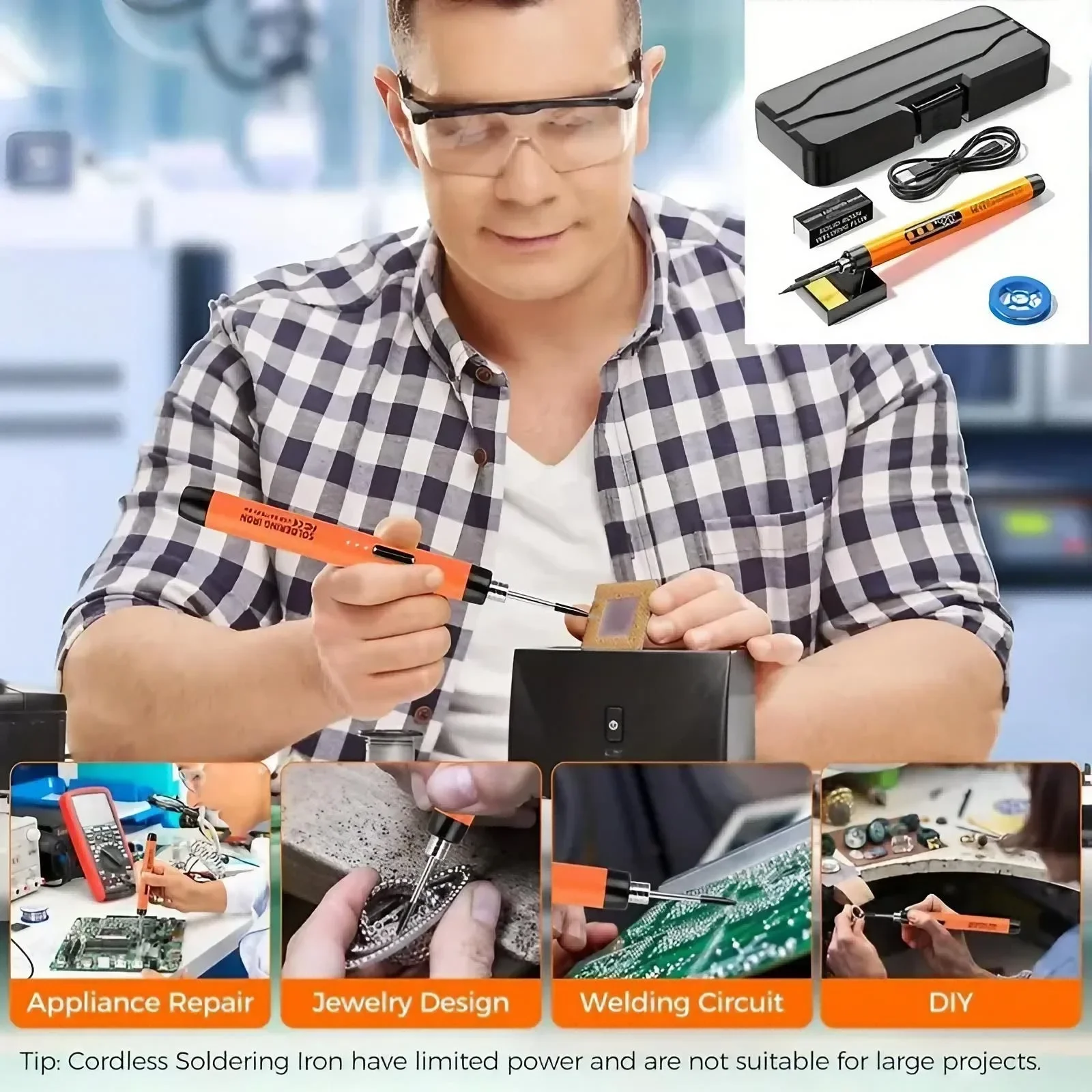 Mini Soldador Eléctrico Recarg - Electronic Repair Tutorial reseña y precio